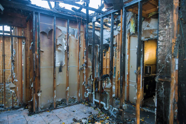 Professional Emergency Fire Damage Restoration technician working in Mullica Hill, NJ